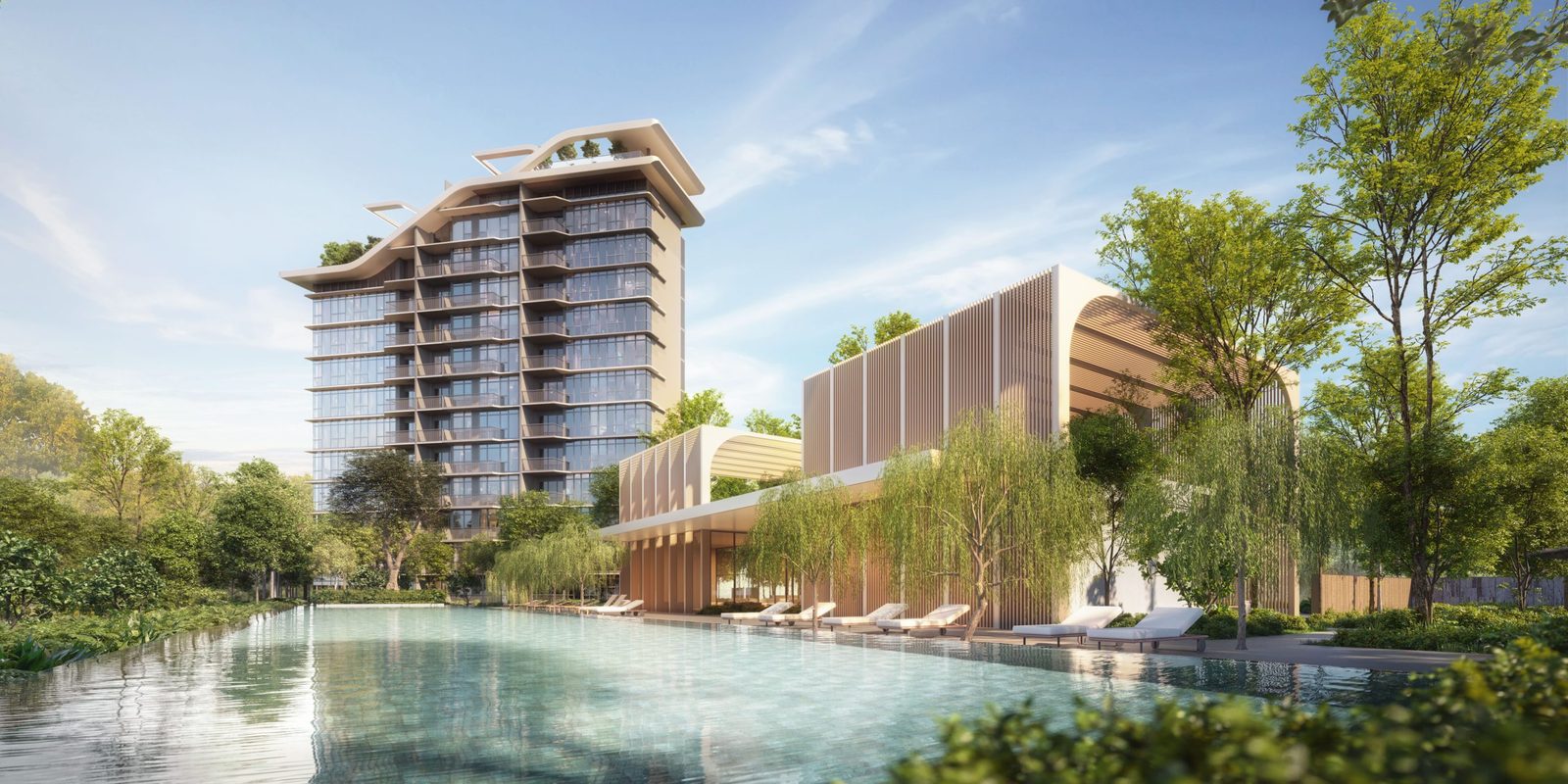 Loyang Valley Residences artist impression — modern condominium aerial view